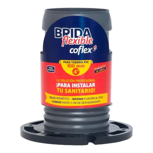 Brida para WC flexible, cono largo.